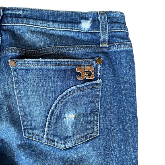 Joe's Rocker Torn Ripped Distressed Faded Denim Flare Leg Bootcut 30 Joes Jeans - Picture 7 of 8